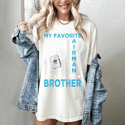 My Favorite Airman Calls Me Brother Airman Graduation Premium Tri-Blend Women's Comfort Colors T-Shirt - Best Gift Smart
