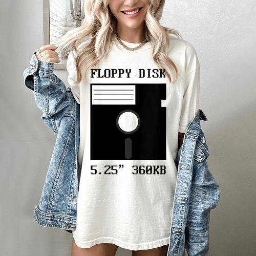 Floppy Disk Computer Nostalgia Fun PC Enthusiast History Women's Comfort Colors T-Shirt - Figerry