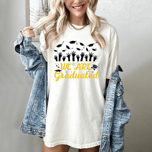 We Are Graduated Graduation Class Of 2025 Family Crew Women's Comfort Colors T-Shirt - Best Gift Smart