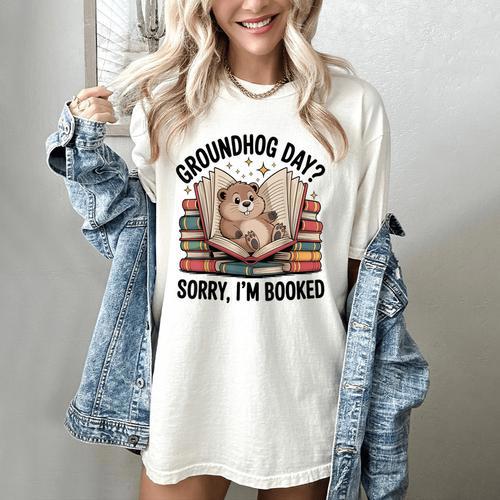 Groundhog Day Librarian Book Lover Reader Library Women's Comfort Colors T-Shirt - Bookorys DE