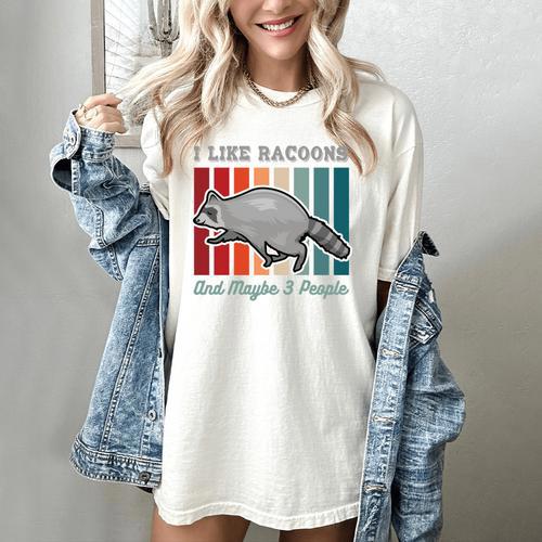 Introvert Raccoon Animal Lover Trash Panda Antisocial Retro Women's Comfort Colors T-Shirt - Raresse