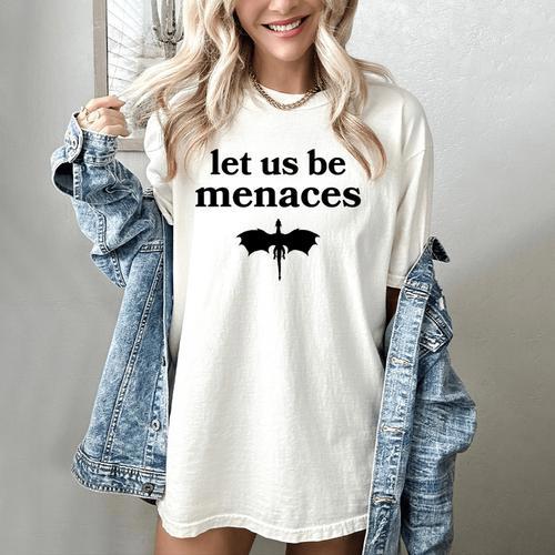 Let Us Be Menaces Dragon Book Lover Women's Comfort Colors T-Shirt - Bookorys AU