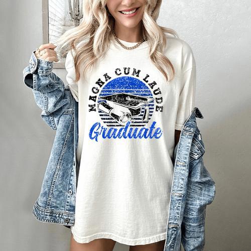 Magna Cum Laude Graduate Graduation Graduates Family Women's Comfort Colors T-Shirt - Best Gift Smart