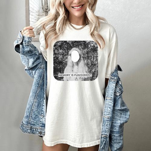 Memory Is A Punishment Surreal Art Trippy Distressed Grunge Women's Comfort Colors T-Shirt - Easessy
