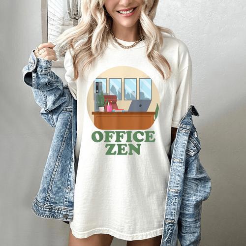 Office Zen Introvert Office Staff Secretary Employee Admin Women's Comfort Colors T-Shirt - Raresse