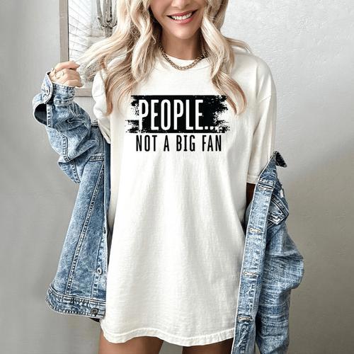 People Not A Big Enthusiast Introvert Sarcasm Quote Women's Comfort Colors T-Shirt - Raresse