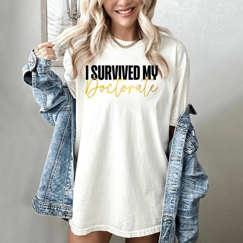 Phd Graduation Doctorate Degree Dissertation Masteral Grad Women's Comfort Colors T-Shirt - Best Gift Smart