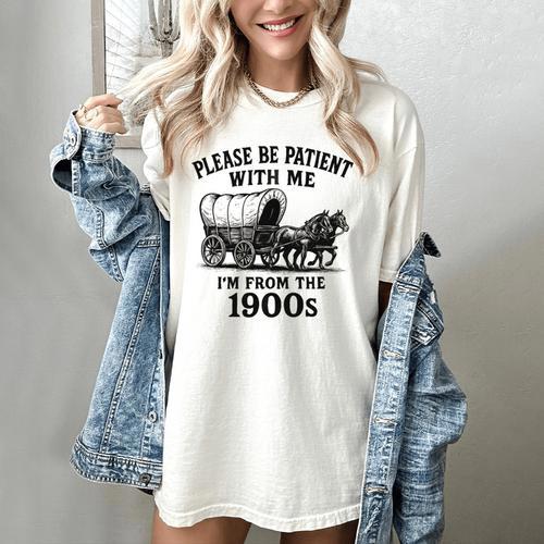 Please Be Patient With Me I'm From The 1900s Boomer Premium Tri-Blend Women's Comfort Colors T-Shirt - Figerry