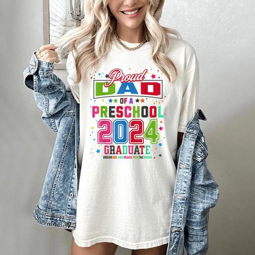 Pre School Graduation Idea For Dad & Preschool Graduation Women's Comfort Colors T-Shirt - Best Gift Smart