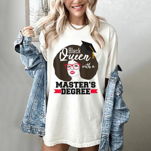 Queen Masters Degree Graduation Social Work MSW MPH Women's Comfort Colors T-Shirt - Best Gift Smart