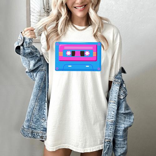 Retro Cassette Tape Tee 90s Nostalgia Aesthetic Women's Comfort Colors T-Shirt - Figerry