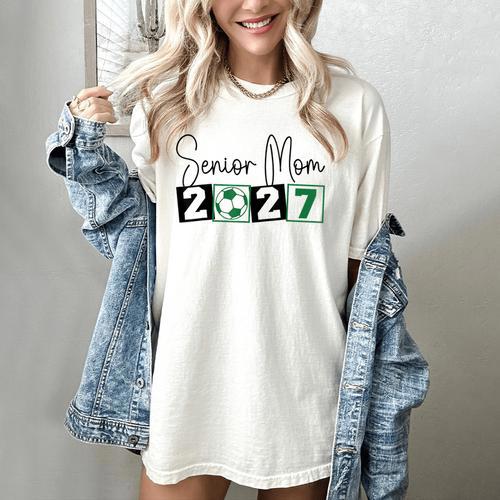 Senior 2027 Soccer Mom Final Season Class Of 2027 Graduation Women's Comfort Colors T-Shirt - Best Gift Smart