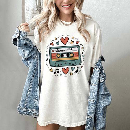 Summer ’95 Retro Cassette Tape Nostalgia Music Lover Premium Tri-Blend Women's Comfort Colors T-Shirt - Figerry