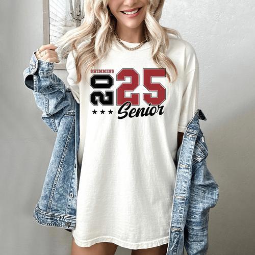 Swimming Senior Night Swimming Senior 2025 Graduation 59 Women's Comfort Colors T-Shirt - Best Gift Smart