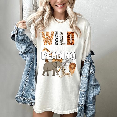Wild About Reading Book Reader Book Nerd Book Reading Lover Premium Tri-Blend Women's Comfort Colors T-Shirt - Bookorys