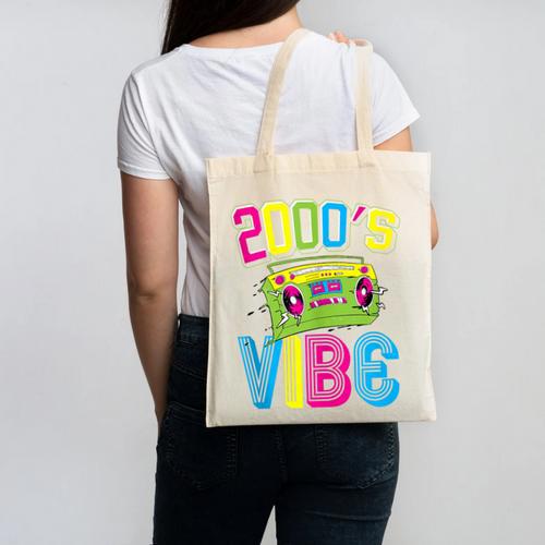 2000's Vibe Hip Hop Costume Early 2000s Party Nostalgia Canvas Tote Bag - Figerry