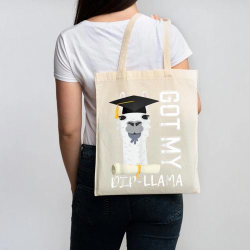 2022 Graduate Graduation For Him Her Got My Dip-Llama Canvas Tote Bag - Best Gift Smart