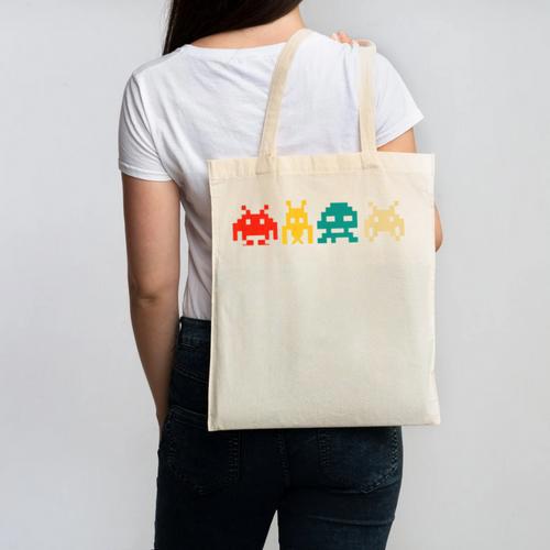 80s Video Game Nostalgia Retro Vintage Arcade Novelty Canvas Tote Bag - Figerry