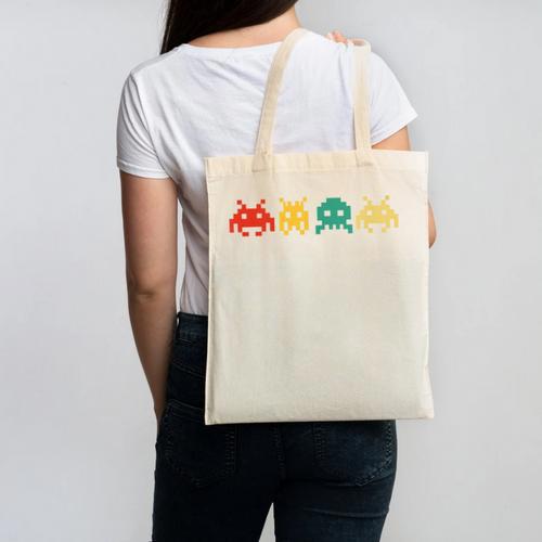 80s Video Game Vintage Nostalgia Retro Arcade Novelty Canvas Tote Bag - Figerry