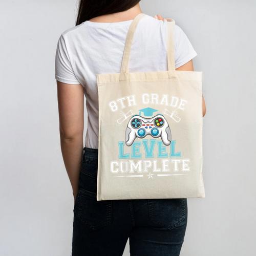 8th Grade Level Complete Graduation 2025 Class Eighth Grade Canvas Tote Bag - Best Gift Smart