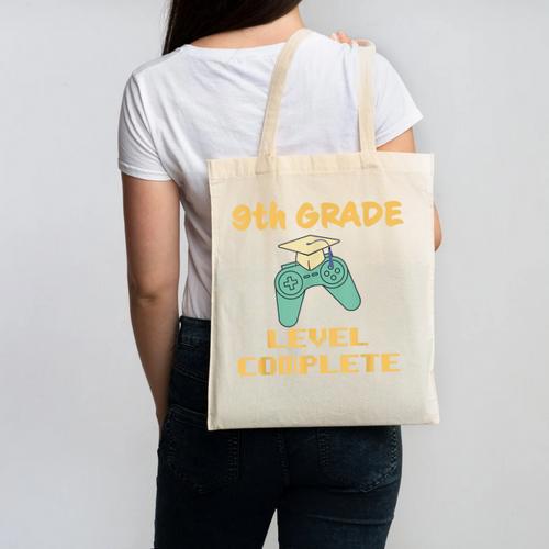 9th Grade Graduate Boys Girls Gamer Ninth Grade Graduation Canvas Tote Bag - Best Gift Smart