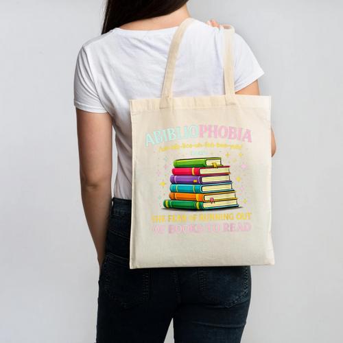 Abibliophobia Bibliophilia Abibliophobia Book Lovers Canvas Tote Bag - Bookorys