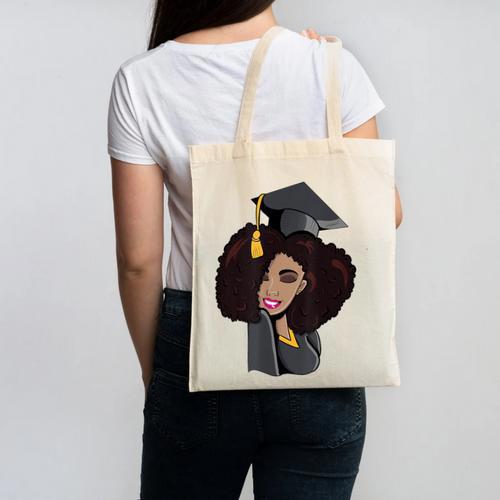 African Woman Educated Graduation 2019 Proud Canvas Tote Bag - Best Gift Smart