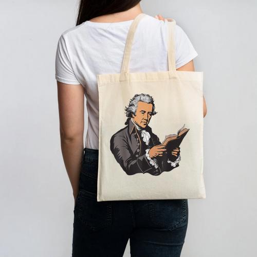 Alexander Hamilton Reading A Book Canvas Tote Bag - Bookorys