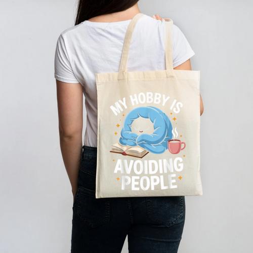 Anti-Social Club Homebody Introvert Hibernate Hermit Shyness Canvas Tote Bag - Raresse