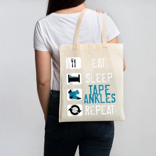 Athletic Trainer Eat Sleep Tape Ankles Graduation Canvas Tote Bag - Best Gift Smart