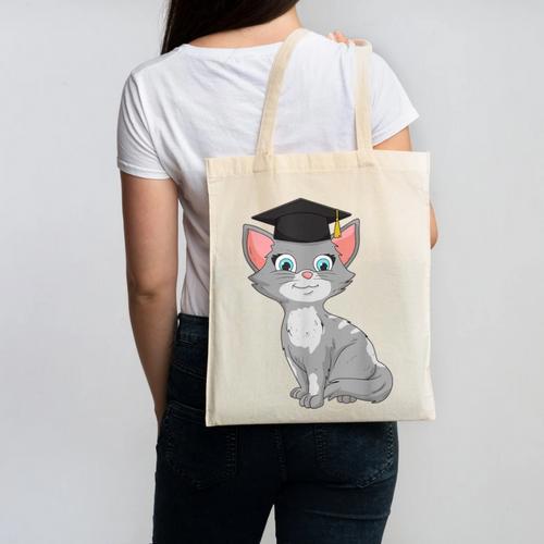 Bachelor Master Cats Graduation 2026 Graduate Canvas Tote Bag - Best Gift Smart