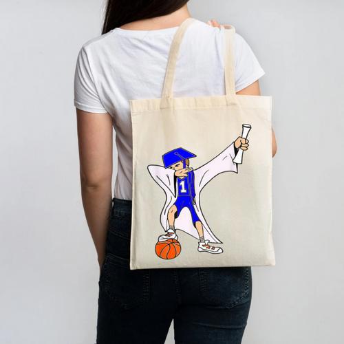 Basketball Dabbing Shirt Senior Graduation Him Her Canvas Tote Bag - Best Gift Smart