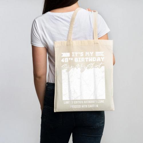 Birthday It's My 40th Birthday Guest Book Birthday Party Canvas Tote Bag - Bookorys