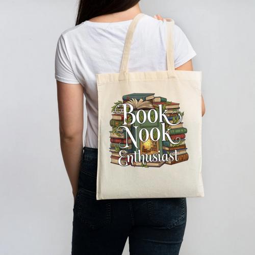 Book Nook Enthusiast Cozy Library Reader Collector Canvas Tote Bag - Bookorys CA