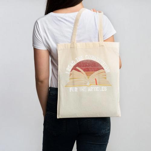 Book Vintage I Read The Constitution For The Articles Canvas Tote Bag - Bookorys DE