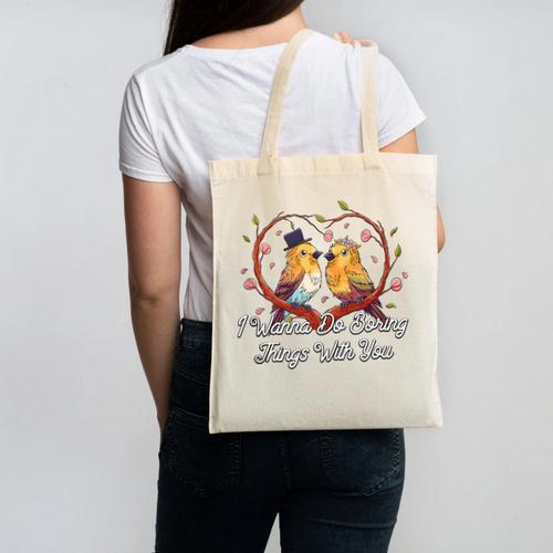 Do Boring Things With You Introvert Couples Antisocial Canvas Tote Bag - Raresse
