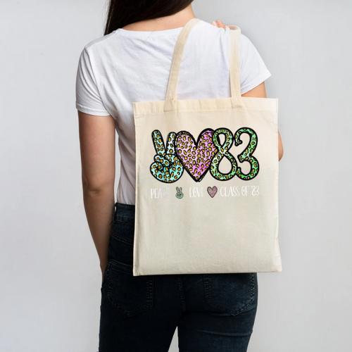 Class Of 1983 Shirt Leopard Senior Graduation Class Reunion Canvas Tote Bag - Best Gift Smart