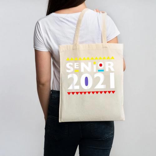 Class Of 2021 Senior Year 90's TV Style Graduation For Grad Canvas Tote Bag - Best Gift Smart
