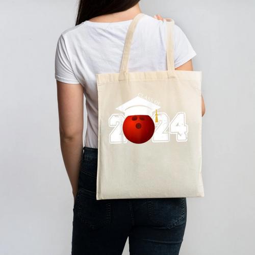Class Of 2024 Graduation For Him Her Bowling Sports Canvas Tote Bag - Best Gift Smart