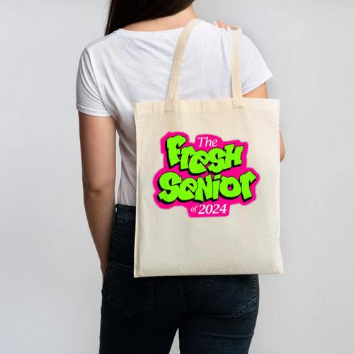 Class Of 2024 Senior Fresh Retro 90s TV Style Graduation Canvas Tote Bag - Best Gift Smart