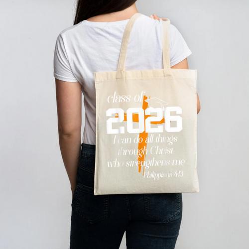 Class Of 2026 Christian Graduation Senior Graduate Canvas Tote Bag - Best Gift Smart