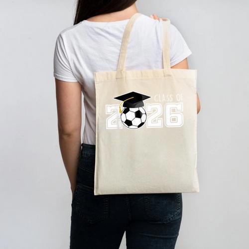 Class Of 2026 Senior 2026 Soccer High School Graduation Canvas Tote Bag - Best Gift Smart