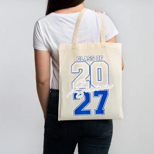 Class Of 2027 Senior 2027 Graduation Canvas Tote Bag - Best Gift Smart