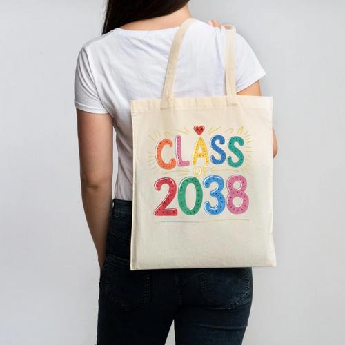Class Of 2038 Pre K Graduate Preschool Graduation Canvas Tote Bag - Best Gift Smart