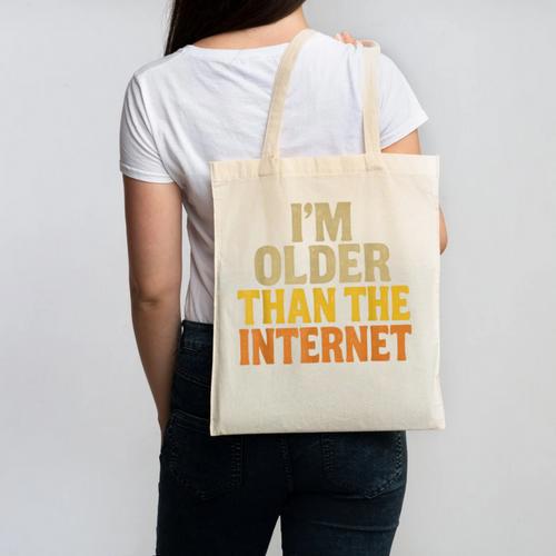 Classic Internet Nostalgia Humor Retro Quote Canvas Tote Bag - Figerry