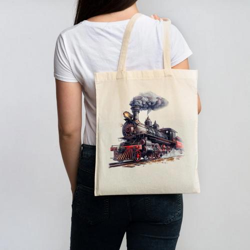 Classic Steam Train Enthusiasts Nostalgia For Train Lovers Canvas Tote Bag - Figerry