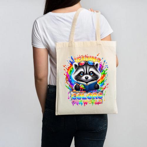 Color Our World 2026 Reading Book Canvas Tote Bag - Bookorys CA
