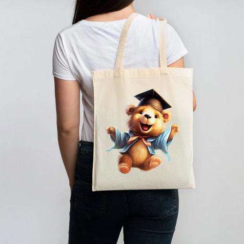 Cute Graduation Bear To Celebrate Your Graduate Canvas Tote Bag - Best Gift Smart