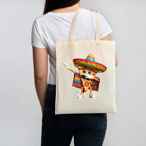 Dabbing Mexican Pizza Dance Food Lover Graduation Canvas Tote Bag - Best Gift Smart