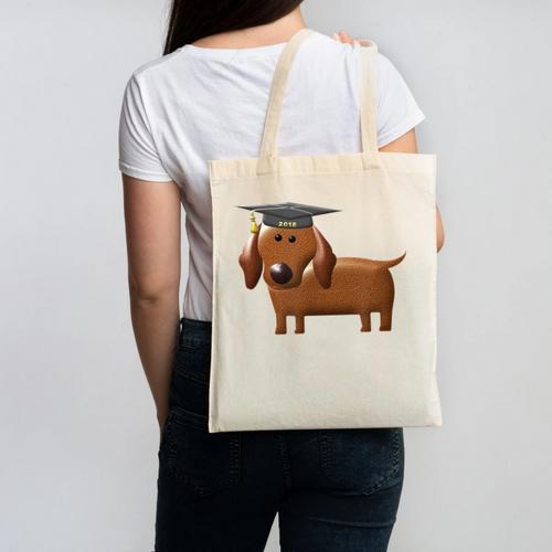 Dachshund Graduation 2018 Dog Graduation Shirt For Men Women Kids Canvas Tote Bag - Best Gift Smart